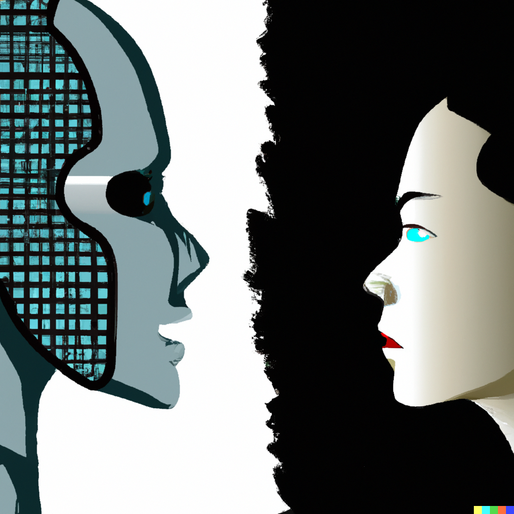 A battle between AI and a human